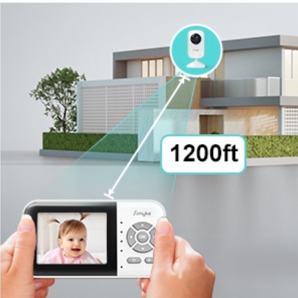 Video Baby Monitor with 2 Cameras and Audio 2.8" LCD Screen, Night Vision, APP, - Picture 5 of 7